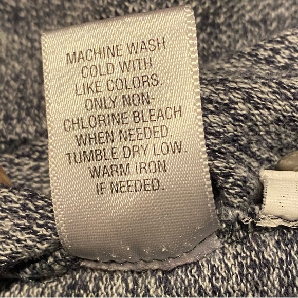 Croft & Barrow Sweater XL Blue White Long Knit Crew Neck 3/4 Sleeves - Picture 5 of 11